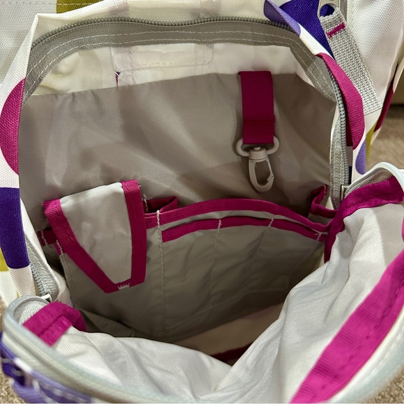 Jansport White Backpack with Colorful Polka Dots - Picture 4 of 4